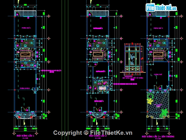 File thiết kế,nhà 4 tầng,nhà phố 4 tầng